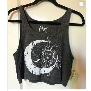Aeropastle grey crop tank